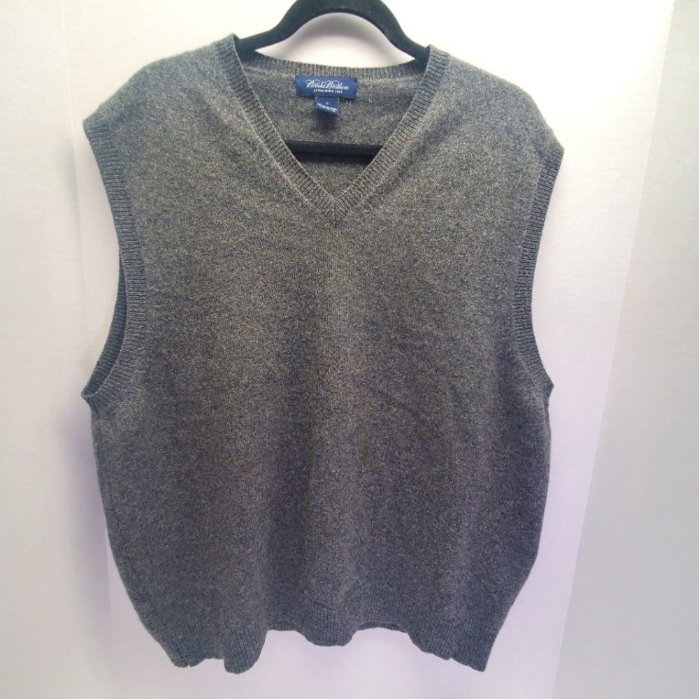 Brooks Brothers Vest 100% Lambswool Mens L